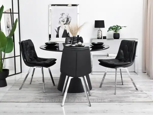 Czarna elegancja w Twojej jadalni - krzesło, które przyciąga wzrok